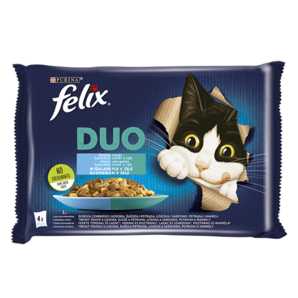 FELIX Fantastic DUO - Lahodný výber z rýb v želé 4x85g