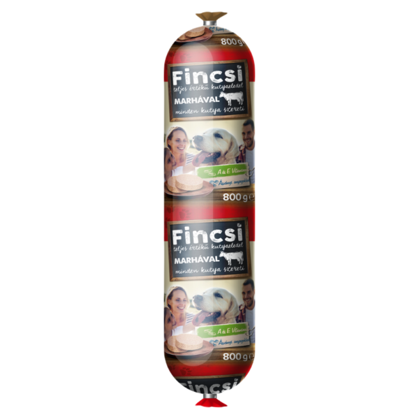 FINCSI - Saláma pre psy s hovädzím mäsom 800g