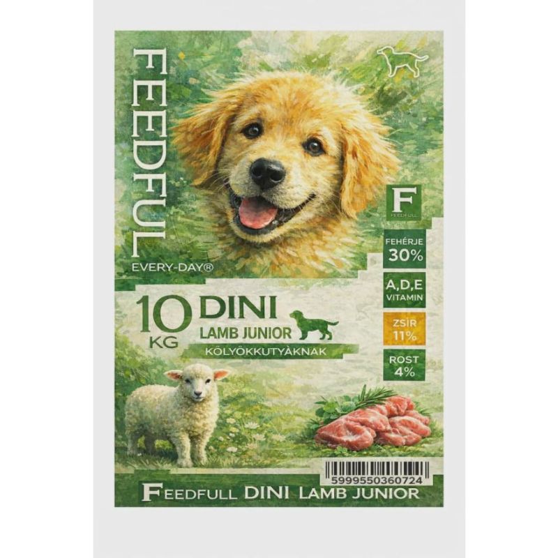 FEEDFULL Dini Dog • Granuly pre psy • Junior • Jahňa • 10kg