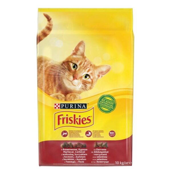 FRISKIES - Granuly pre mačky s hovädzím, kuracím a zeleninou 10kg