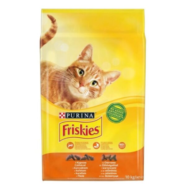 FRISKIES - Granuly pre mačky s kuracím mäsom a zeleninou 10kg