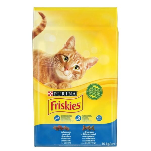 FRISKIES - Granuly pre mačky s lososom a so zeleninou 10kg