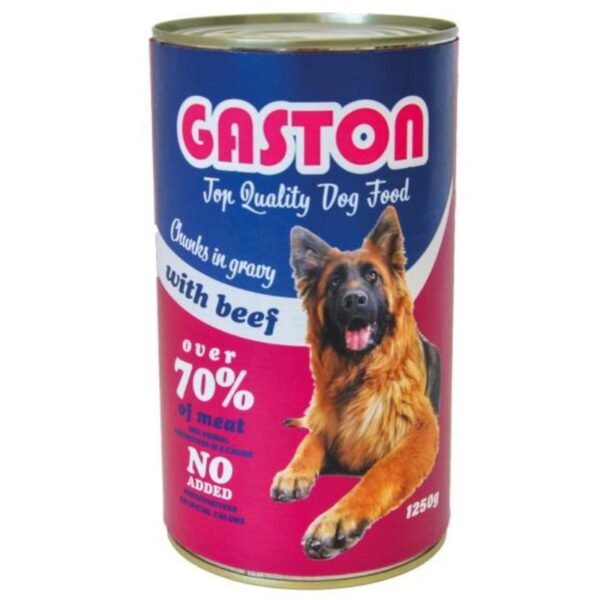 GASTON - Konzerva pre psov - hovädzia 1250g