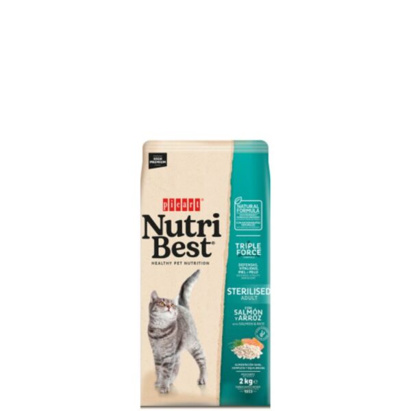 NUTRIBEST Adult Sterilised Salmon & Rice - Granuly pre mačky - 2kg