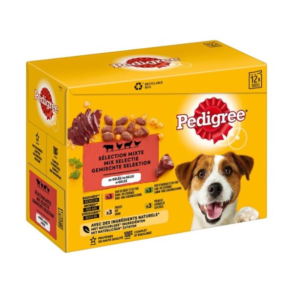 PEDIGREE - Kapsičky pre psy Adult v ŽELÉ 12x100g