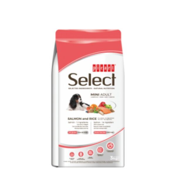 SELECT - Granuly pre psy – Adult Mini Salmon & Rice 8kg