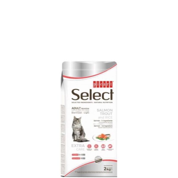 SELECT Sterilised Salmon & Rice - Granuly pre mačky - 2kg