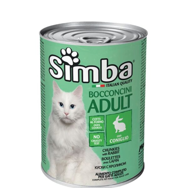 SIMBA - Konzerva pre mačky - králičie kúsky 415g