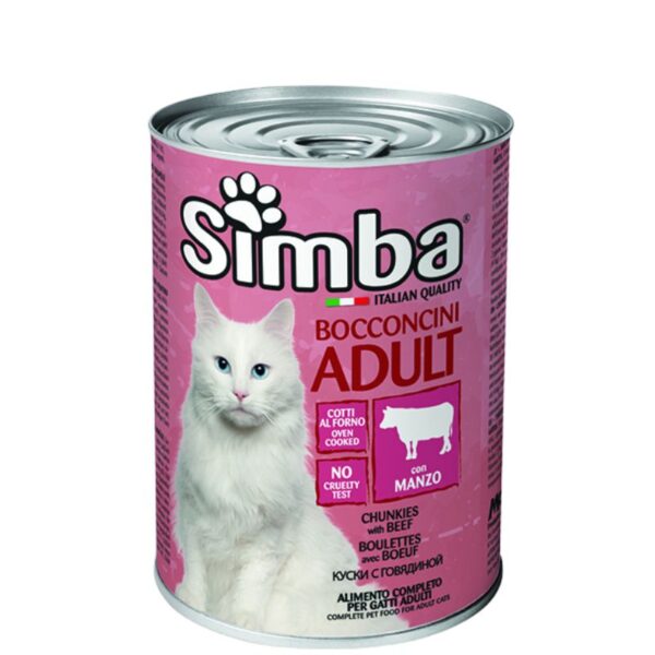 SIMBA - Konzerva pre mačky - hovädzie kúsky 415g
