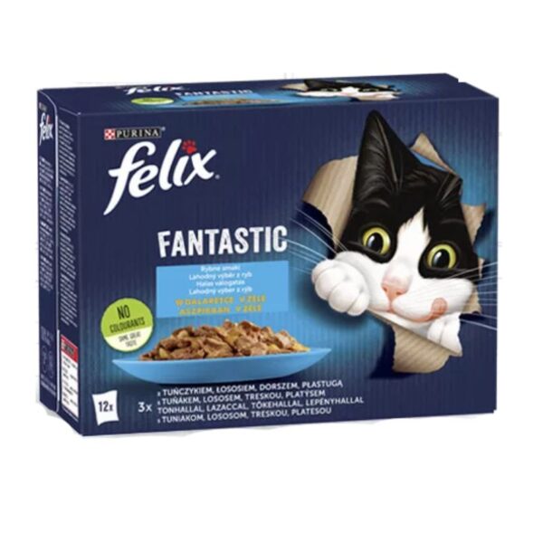 FELIX - Kapsičky pre mačky - Fantastic rybí výber v želé12x85g