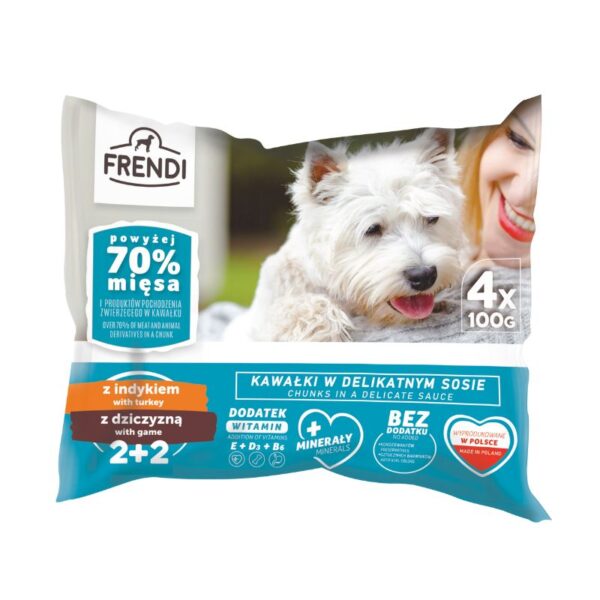 FRENDI-Kapsičky pre psy-morka/zverina 4x100g