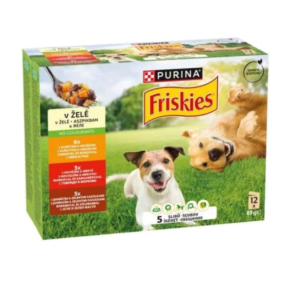 FRISKIES- Kapsičky pre psy Adult v ŽELÉ 12x85g