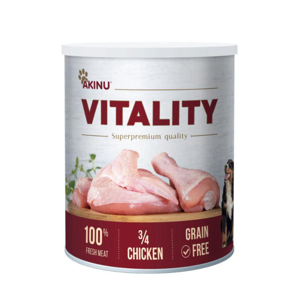 Akinu - VITALITY 3/4 kurčaťa pre psy 800 g