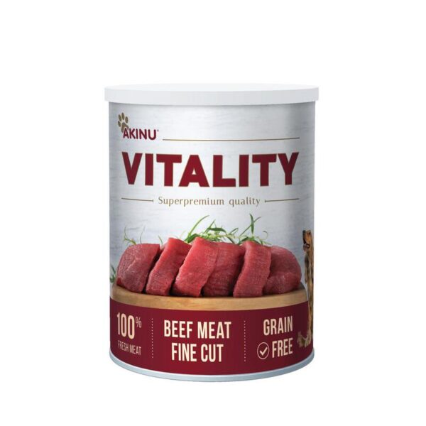 Akinu - VITALITY hovädzie jemne krájaná svalovina pre psy 400g