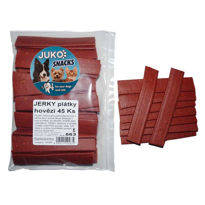JUKO SNACKS • Hovädzie plátky • 45 ks